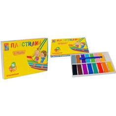 Пластилин Аттракционы классический 16 цветов Shop Plus