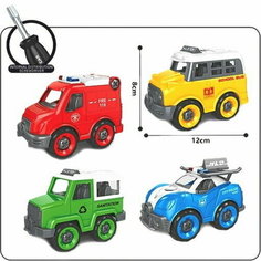 Китай Конструктор Спецтранспорт с отверткой 858-31 с 3 лет