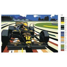 Картина по номерам V-40 "Болид - автомобиль с открытыми колёсами" 60х90 Brushes Paints