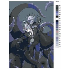 Картина по номерам W-150 "Игра Disney: Twisted-Wonderland (Дисней: Искривленная страна чудес). Азул Ашенгротто арт" 40х60 Brushes Paints