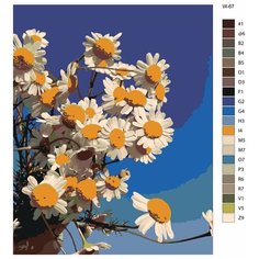 Картина по номерам W-67 "Букет ромашек" 40х50 Brushes Paints