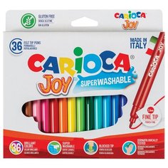 Фломастеры Carioca "Joy", 30цв, 36шт, смываемые, картон, европодвес