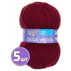 Пряжа Семеновская пряжа Olga W (13), бордо 5 шт. по 100 г