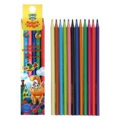 Карандаши 12цв Мульти-Пульти "Кот на крыше", пластик, европодвес 340568