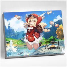 Картина по номерам 30х40 Геншин Кли (24 цвета) CHR0191 Genshin