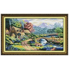 Набор для вышивания крестиком “Домик в деревне” 40х65см. Romantic Story