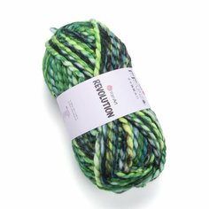 Пряжа YARNART Revolution, YarnArt, зеленый принт - 1602, 20% шерсть, 80% акрил, 3 мотка, 150 г, 75 м.