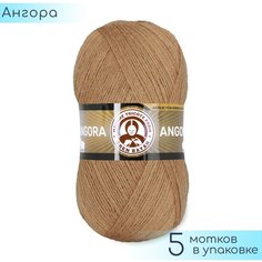 Пряжа Madame Tricote "Angora" №099 Темно бежевый, 80% акрил + 10% меринос + 10% мохер, 100гр. 550м. 5шт.