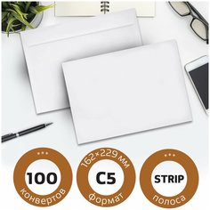 Конверты BRAUBERG C50.10.100С (11, комплект 3 шт.