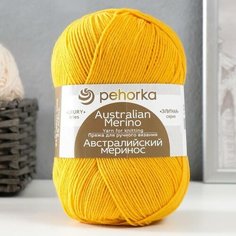 Пряжа "Австралийский меринос" 95%меринос. шерсть,5% акрил объёмный 400м/100гр (340-Листопад) Пехорка