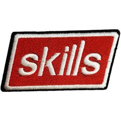 Нашивка, шеврон, патч (patch) Skills, размер 8*6,5см, 1 шт. Нет бренда