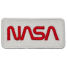 Нашивка (шеврон, патч) на одежду NASA на термоплёнке 100х50 мм Tixxi Studio