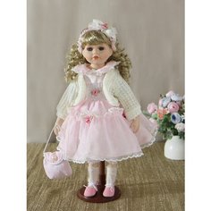 Кукла фарфоровая 16 на подставке Polly Dolls
