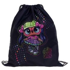 Мешок для обуви 430 х 340 мм, Stavia (плотность 600D с водоотталкивающей ПУ-пропиткой) "Сова диско", серый