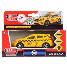 Машина металл NISSAN murano такси, 12 см, двери, багаж, инерц, кор. Технопарк в кор.2*24шт