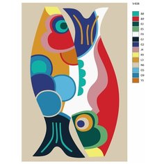 Картина по номерам V-638 "Рыбы арт", 60x90 см Brushes Paints