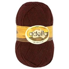 Пряжа ADELIA MARCUS 60 % полиэстер, 40 % шерсть 5 шт. х 100 г 375 м ± 19 м №23 т.бордовый