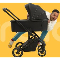 Коляска Carrello Alfa 2 в 1 новинка, Увеличенная прогулка! Midnight Black Tilly