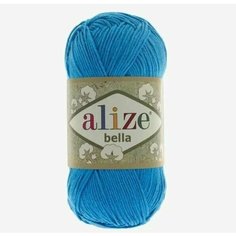 Пряжа для вязания Alize Bella 50 гр/180 м 100% хлопок 387 Голубой Сочи