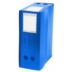 Короб архивный вырубная застежка Бюрократ -BA120BLUE пластик 1мм корешок 120мм 330х245мм синий (20 шт. в упаковке)
