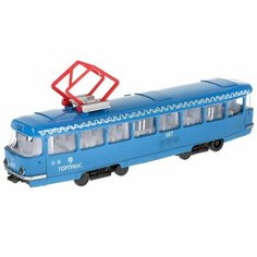 Трамвай металлический ТехноПарк 18см свет, звук CT12-463-2-BL-WB