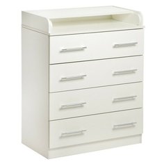 Комод 1.2 с 4-мя ящиками, 1000х800х440(730), Белый Клик Мебель