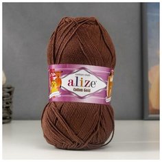 Пряжа "Cotton Gold" 55% хлопок, 45% акрил, 330м/100гр (493) Нет бренда