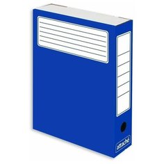 Короб архивный Attache (252x80x326мм, 75мм, до 700л, гофрокартон) синий, 5шт, 10 уп.