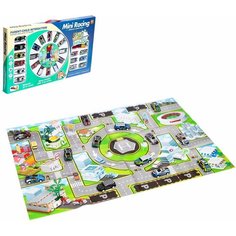 Игровой набор "Город", 24 металлические машинки с запуском Нет бренда