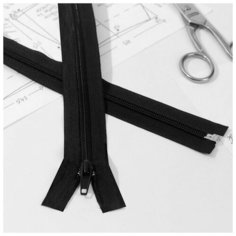 Молния "Спираль", №7 разъемная, 100 см, цвет черный №322./В упаковке шт: 10 Noname