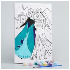 Картина по номерам Анна и Эльза 20х30 см, Холодное сердце Нет бренда