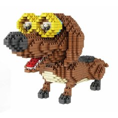 Конструктор 3D из миниблоков RTOY Любимые мультики Большой собачий побег Фронки такса 1650 элементов - JM686-02