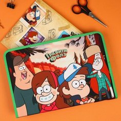 Папка для труда А4 с пеналом, на молнии, текстиль, Гравити Фолз Disney