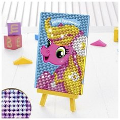 Алмазная мозаика на подставке "Давай дружить" для детей, 10х15 см Школа талантов