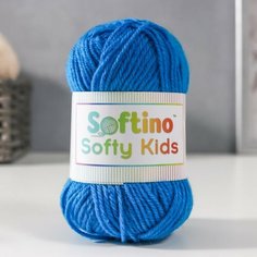 Пряжа 100% акрил "Softy Kids" 90м ±5м 50 гр цвет 21 королевский синий Softino