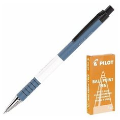 Ручка шариковая автоматическая, узел 0,7 мм, чернила синие масляная основа, корпус Soft Touch, корпус синий Нет бренда