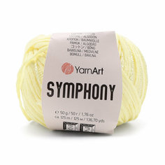 Пряжа для вязания YarnArt Symphony, 50г, 125м (80% хлопок, 20% вискоза) (2102 бледно-жёлтый), 10 мотков