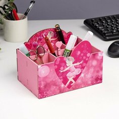 Органайзер настольный "Балерина" 6 отделений, 18,7х12,5х12,5 см 9908633 Сима ленд