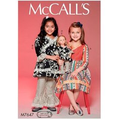 Выкройка McCalls №7647 Платье, туника, брюки, одежда для куклы Vogue Patterns
