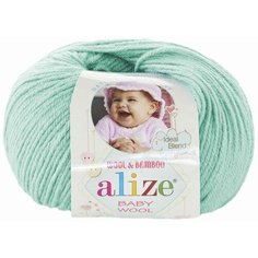Пряжа Alize Baby Wool водяная зелень (19), 40%шерсть/20%бамбук/40%акрил, 175м, 50г, 5шт