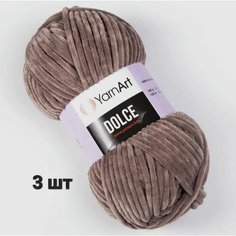 Пряжа YarnArt Dolce Серо-бежевый (754) 3 мотка 100 г/120 м (100% микрополиэстер) ярнарт дольче
