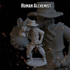 Алхимик человек мужчина 47,31мм фигурки/миниатюры (ДнД, DnD, D&D, Dungeons & Dragons, Pathfinder, Подземелья и Драконы, Wargames) Лавка Приключенца