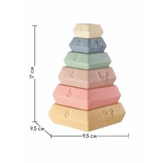 Софт дженга / Пирамидка грызунок для купания мягкая Bee Zee Toys