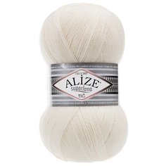 Пряжа ALIZE Superlana Tig (Суперлана тиг) - 2 шт цвет: 62 молочный, 25%шерсть, 75% акрил, 570м/100г