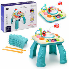 Столик развивающий "Веселое пианино" (цвет бирюзовый) в коробке Abero