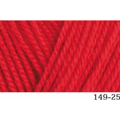 Пряжа Rozetti FIRST CLASS. 50% Мериносовая шерсть, 50% Микрофибра, 50гр/115м, (149-25 Ярко-Красный) 1 упаковка (10 мотков)