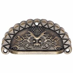 Ручка для шкатулки Дракон 0010926 бронзовый цвет 46х24х12 мм, цена за 2 шт. Поделки.рф