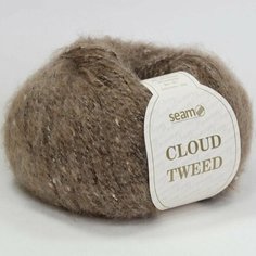 Пряжа SEAM клауд твид (сеам), кофе с молоком - 61490, 40% альпака файн, 30% вискоза, 30% полиамид, 2 мотка, 50 г, 150 м.
