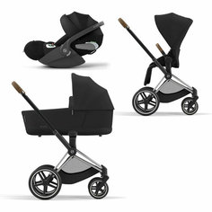 Cybex Priam IV Коляска 3 в 1, шасси IV Chrome Brown/Sepia Black