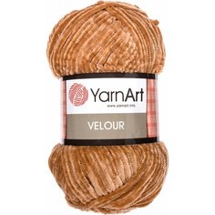 Пряжа YarnArt Velour темный беж (849), 100%микрополиэстер, 170м, 100г, 3шт